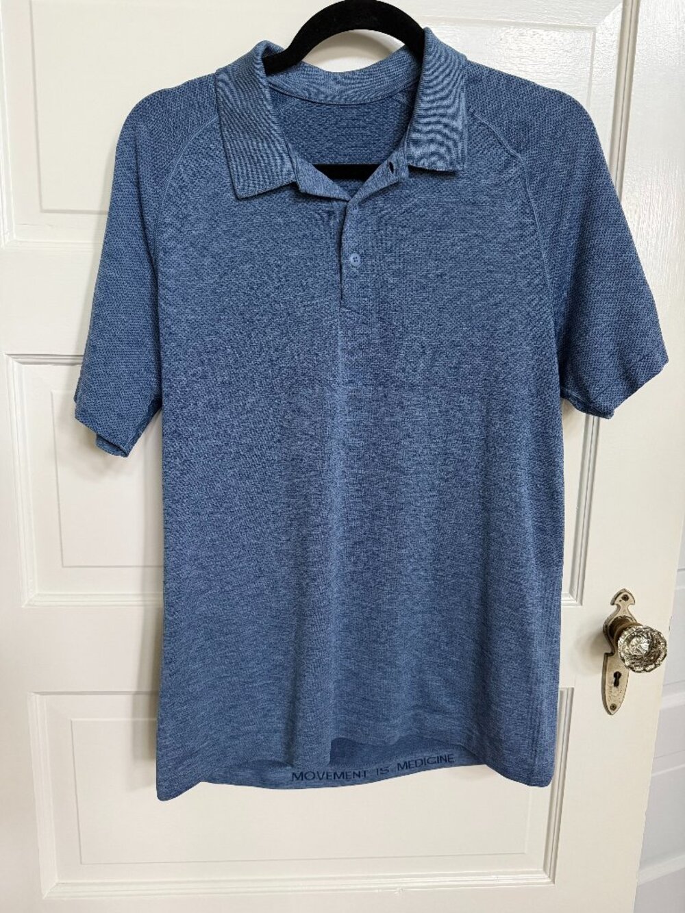 Lululemon Metal Vent Tech Polo Shirt 2.0 Midnight Shadow Tempest Blue M